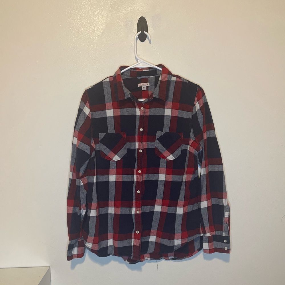 Light weight flannel. Red, white, and blue. Perfect for the 4th of July!